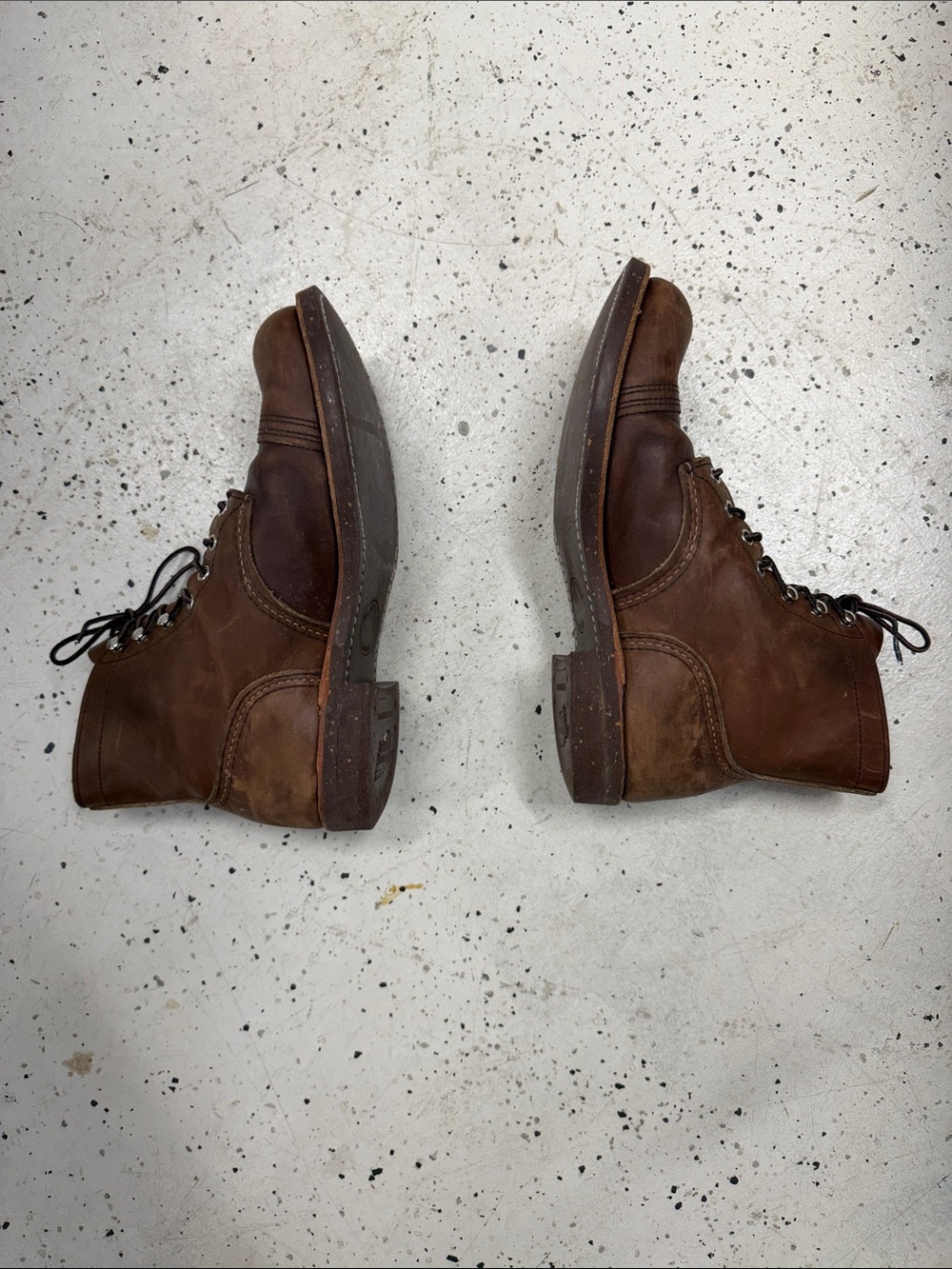 Red Wing Shoes Iron Ranger Brown Leather Lace-Up Cap-Toe Boots Size 9.5 - Picture 6 of 6